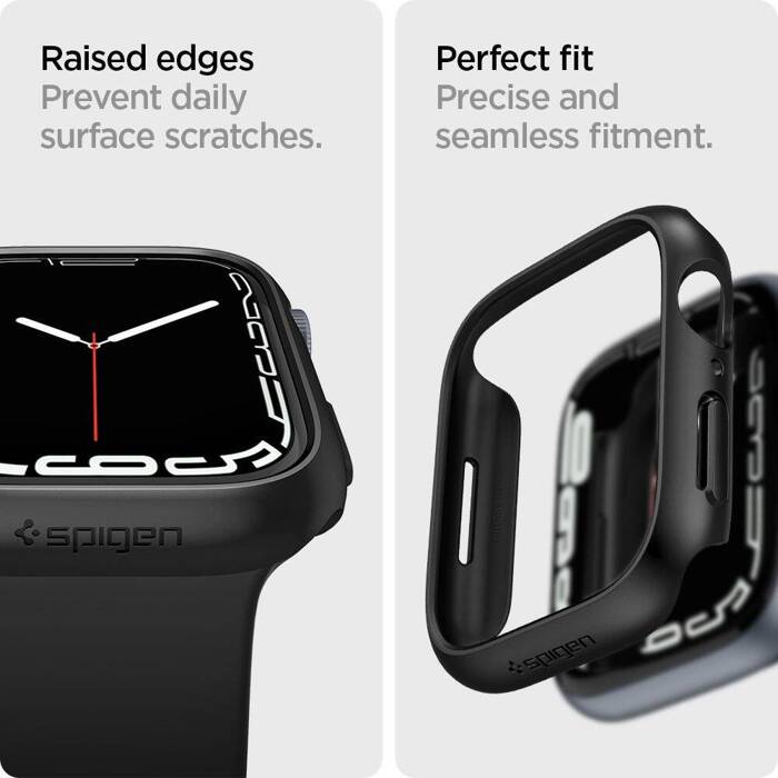 Case Spigen Apple Watch 7 (45MM) Thin Fit Black Case