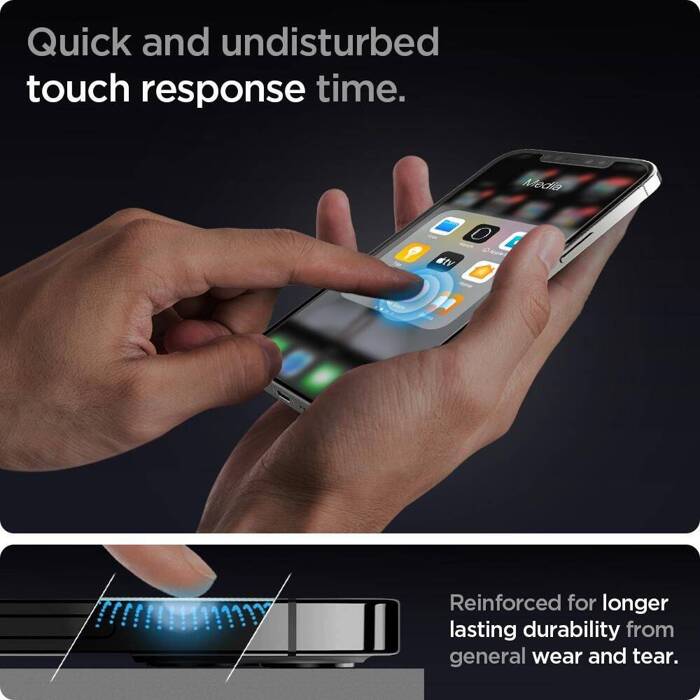 Tempered Glass Spigen Glas.tr "ez Fit" 2-pack iPhone 12 12 Pro