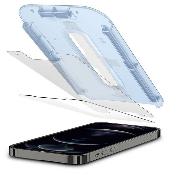 Tempered Glass Spigen Glas.tr "ez Fit" 2-pack iPhone 12 12 Pro