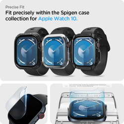 SZKŁO HYBRYDOWE SPIGEN ELITE SHIELD ”EZ FIT” 2-PACK APPLE WATCH 10 (42 MM) CLEAR