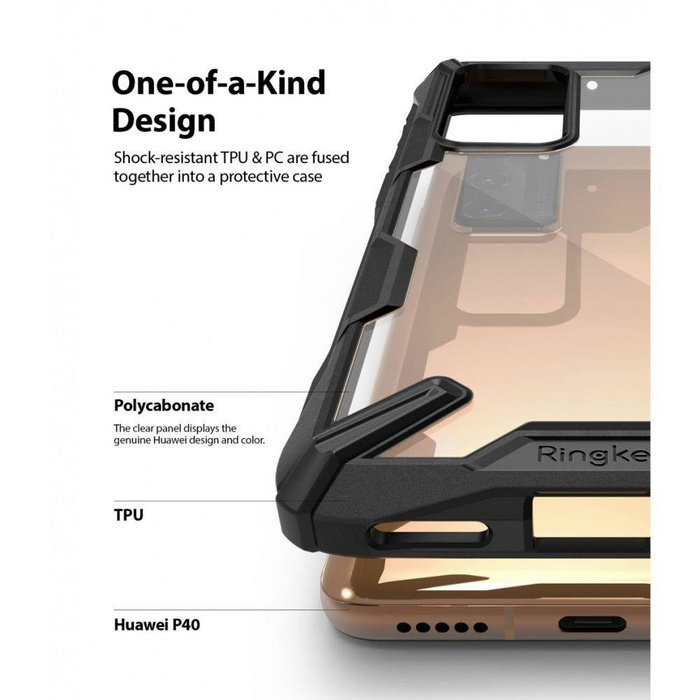 Case Ringke Fusion X Huawei P40 Camo Black Case