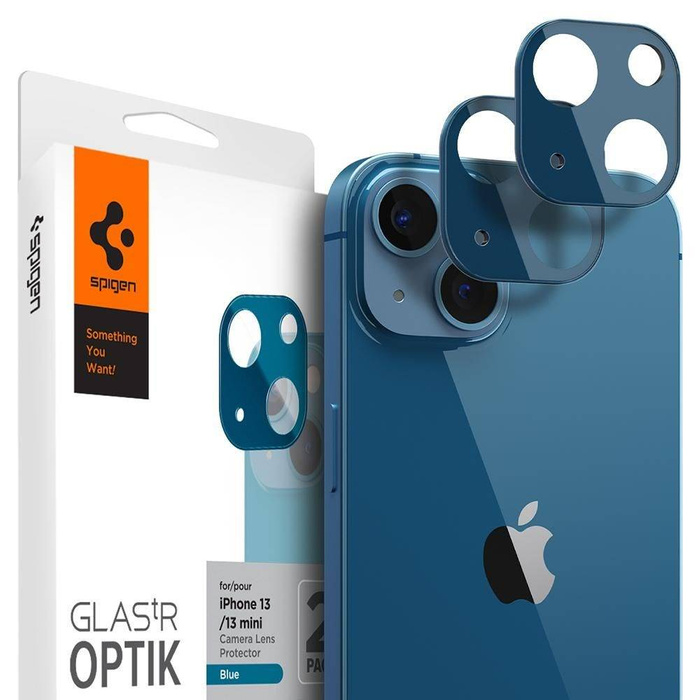 OSŁONA APARATU SPIGEN Iphone 13 Mini / 13 Optik.Tr Camera Protector 2-Pack Blue 