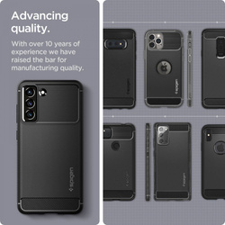 Case Spigen Galaxy S21 Fe Rugged Armor MATTE Black Case