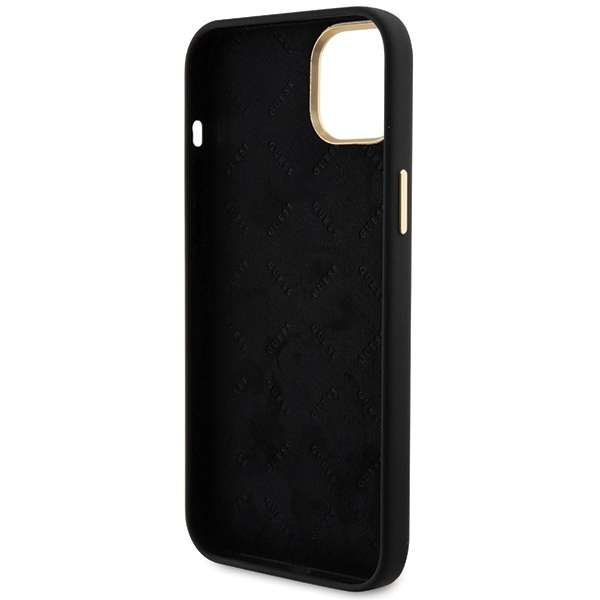 Guess GUHCP15SM4DGPK iPhone 15 / 14 / 13 6.1" czarny/black hardcase Silicone Logo Strass 4G