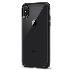 Etui SPIGEN iPhone X XS Ultra Hybrid Matte Black + Szkło 