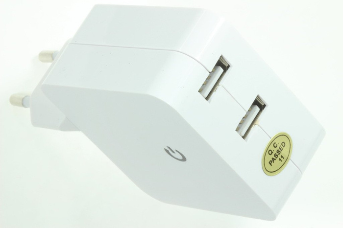 Duracell 2X2.4A WHITE TWO USB CHARGER