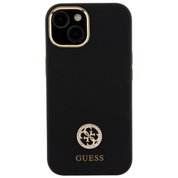 Guess GUHCP15SM4DGPK iPhone 15 / 14 / 13 6.1" czarny/black hardcase Silicone Logo Strass 4G