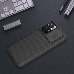 Nillkin CamShield Case etui pokrowiec osłona na aparat kamerę Xiaomi Redmi Note 11T 5G / Note 11S 5G / Note 11 5G (China) / Poco M4 Pro 5G niebieski