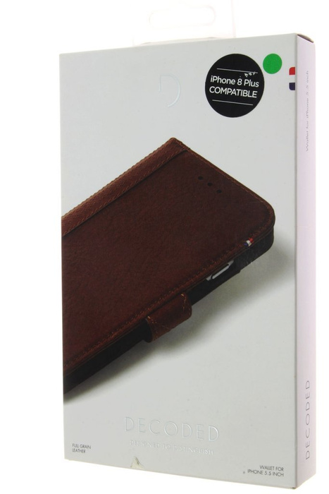 Etui Decoded iPhone 8 7 6s 6 Plus z Klapką Wallet Case Brown Brązowe