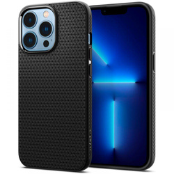 Etui Spigen iPhone 13 Pro Max Liquid Air Matte Black Case + Szkło Hartowane Spigen Glas.Tr Slim