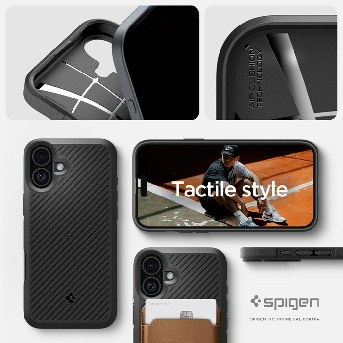 Spigen Core Armor iPhone 16 Case Matte Black