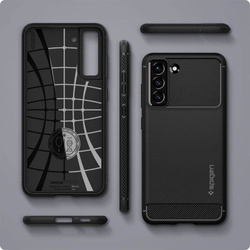 SPIGEN Galaxy S21 Fe Rugged Armor Matte Black + Szkło