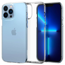 Etui Spigen iPhone 13 Pro Liquid Crystal Crystal Przezroczyste Clear Case + Szkło Hartowane Spigen Glas.tr Slim