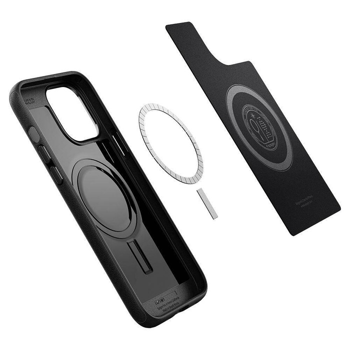 Etui Spigen iPhone 13 Pro Mag Armor Magsafe Matte Black Case + Szkło Hartowane Spigen Glas.tr Slim