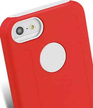 Etui iPhone 5 5S SE MELKCO Dual Layer RED / White