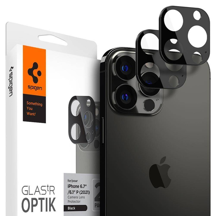 Spigen Optik.Tr Camera Protector 2-Pack Iphone 13 Pro / 13 Pro Max Black Osłona Aparatu