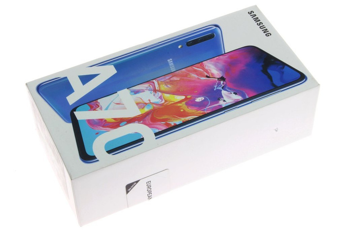 PUDEŁKO SAMSUNG Galaxy A70 Blue Niebieski