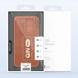 Nillkin Qin Pro Leather Case Samsung A54 5G, BLACK / CZARNY