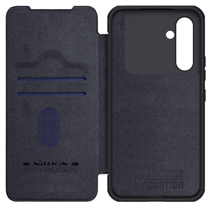 Nillkin Qin Pro Leather Case Samsung A54 5G, BLACK / CZARNY