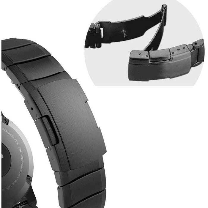 Pasek TECH-PROTECT Garmin Fenix 5 (22mm) Steelband Black Czarny 