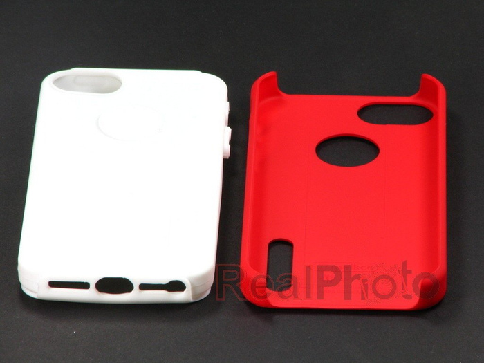 Etui iPhone 5 5S SE MELKCO Dual Layer RED / White