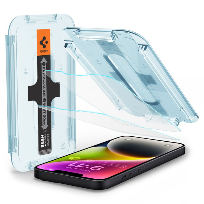 Spigen Apple Iphone 13 / 13 Pro Glas.Tr "ez Fit" 2-Pack Tempered Glass