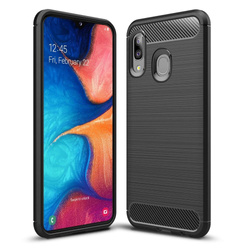 Case Samsung Galaxy A20 Carbon Silicone Cover