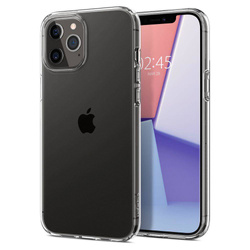 SPIGEN Liquid Crystal iPhone 12 / 12 Pro Etui Crystal Clear Przeźroczyste Case + Szkło 3MK Flexible Glass Lite