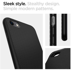 Case Spigen Liquid Air Apple iPhone SE 2022 2020 7 8 Black Black Case