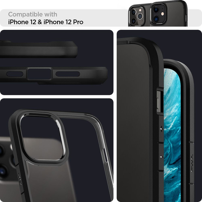 Case Spigen Ultra Hybrid iPhone 12 12 Pro MATTE Black Case