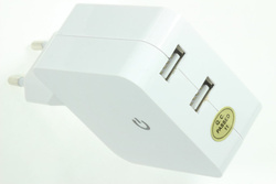 Duracell 2X2.4A WHITE TWO USB CHARGER