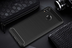 Etui  Etui Huawei P Smart 2019 Carbon Silikon czarny