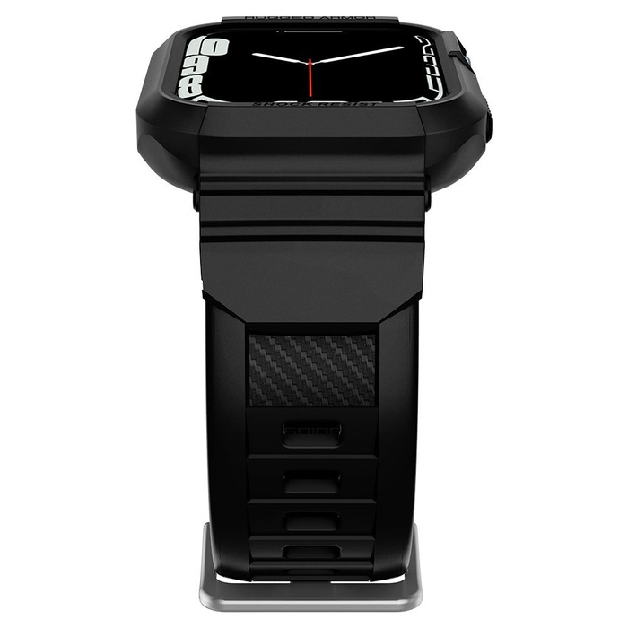 Strap z Case Spigen Apple Watch 4 / 5 / 6 / SE 44mm Rugged Armor "pro" Black Black