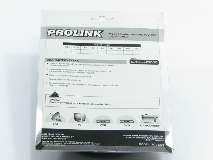 Kabel PROLINK 3RCA - 3RCA 1,8m TCV5300