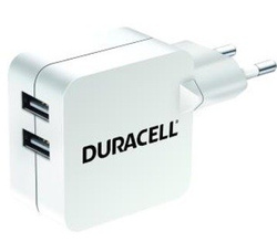 Duracell 2X2.4A WHITE TWO USB CHARGER