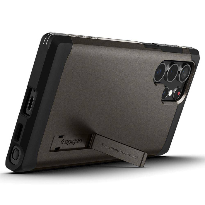 Case Spigen Tough Armor GALAXY S22 ULTRA GUNMETAL