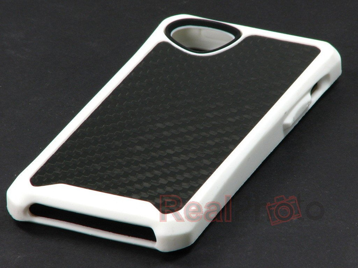 Etui Pokrowiec Apple iPhone 5 5S Atom Sheen Carbon ITSKINS Biały