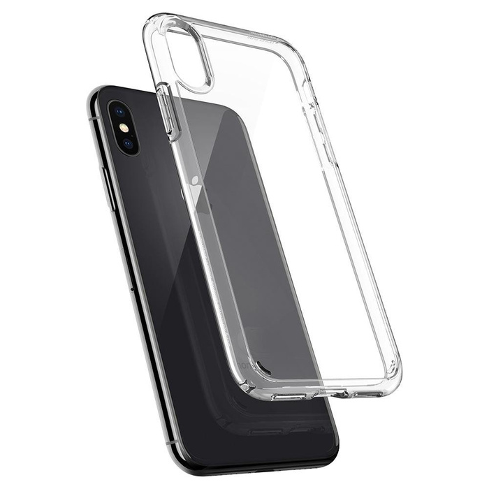 Etui SPIGEN Ultra Hybrid  Apple iPhone X Xs Przezroczyste Clear Przezroczysty + Szkło SPIGEN Case