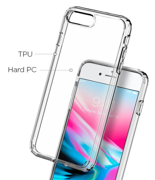 Etui SPIGEN Ultra Hybrid iPhone 7 Plus 8 Plus Przezroczyste Clear Przezroczysty Case 