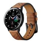 STRAP TECH-PROTECT LEATHER SAMSUNG GALAXY WATCH 4 40 / 42 / 44 / 46 MM BROWN