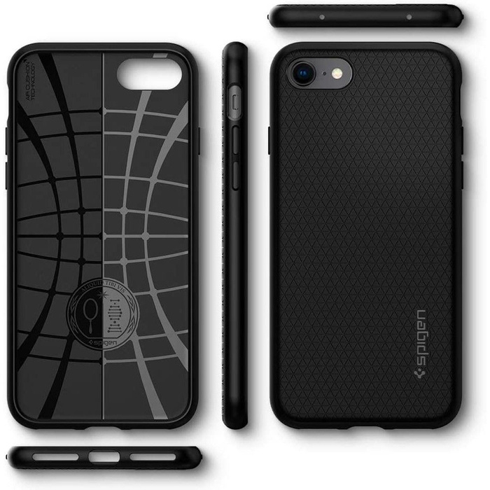 Etui SPIGEN Liquid Air Apple iPhone SE 2022 2020 7 8 Black Czarne Case