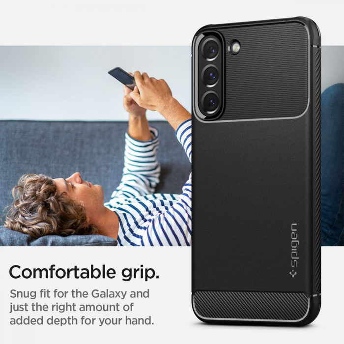 ETUI SPIGEN S22 Rugged Armor Matte Black Case