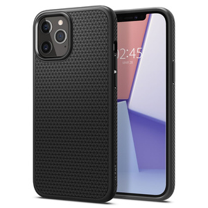 Etui SPIGEN iPhone 12 / 12 Pro Liquid Air Matte Black Czarne Case