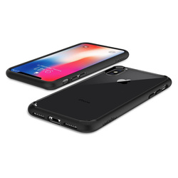 Case Spigen Ultra Hybrid Apple iPhone X Xs MATTE Black + Glass 3mk