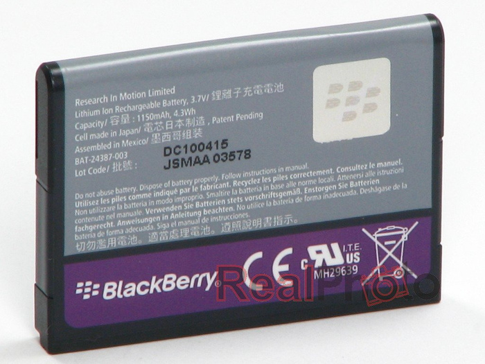 F-M1 Battery BLACKBERRY Pearl 9100 3G Pearl 9105 3G Style 9670 New