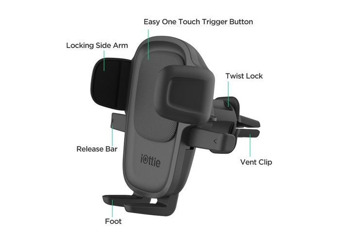 Uchwyt IOTTIE Easy One Touch 5 Air Vent and Flush Mount Do Kratki