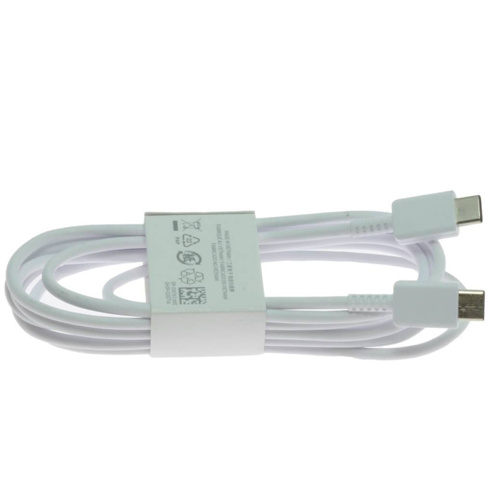 Oryginalny Kabel SAMSUNG Galaxy S22 Ultra S21 A52 A53 USB-C - USB-C 1,8M DŁUGI EP-DW767JWE Biały