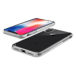 Etui SPIGEN Ultra Hybrid  Apple iPhone X Xs Przezroczyste Clear Przezroczysty + Szkło SPIGEN Case