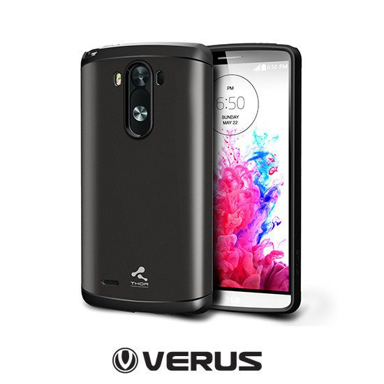 Etui LG G3 VERUS Hard Drop Dark Silver Jak Spigen SGP Pokrowiec