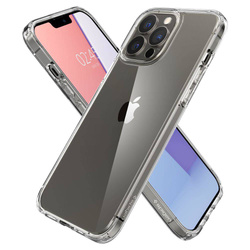 Etui Spigen iPhone 13 Pro Max Ultra Hybrid Crystal Przezroczyste Clear Case + Szkło Hartowane Spigen Full Cover